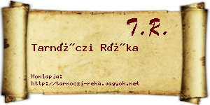 Tarnóczi Réka névjegykártya