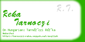 reka tarnoczi business card